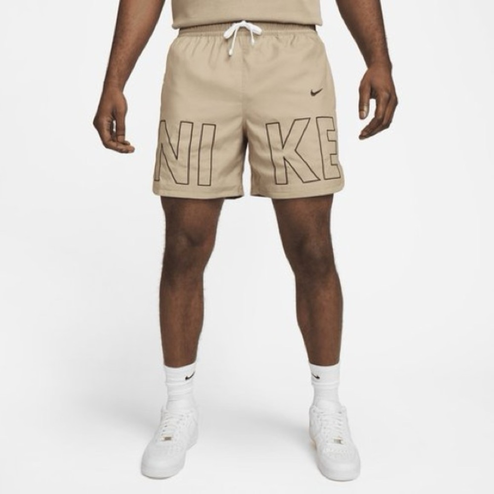 Nike Men’s Khaki Logo Sportswear Shorts